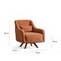 Hera Wingback Chair Polyester Orange 6