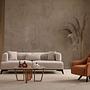 Hera 3 Seater Sofa Polyester Cream Black 2