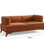 Hera 2 Seater Sofa Polyester Orange 6