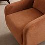 Hera Wingback Chair Polyester Orange Black 2