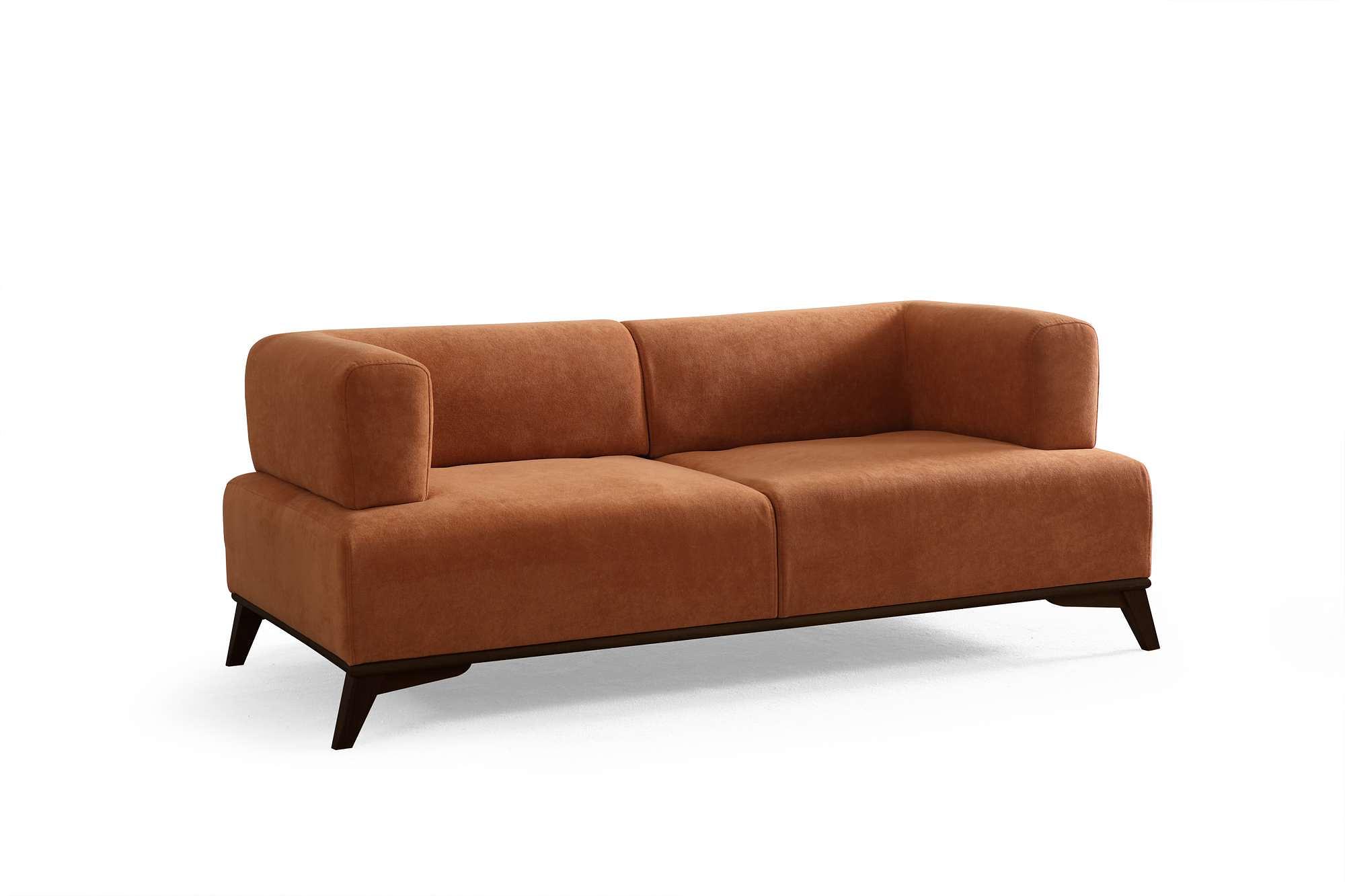 Hera 2 Sitzer Sofa Polyester Orange Schwarz 0