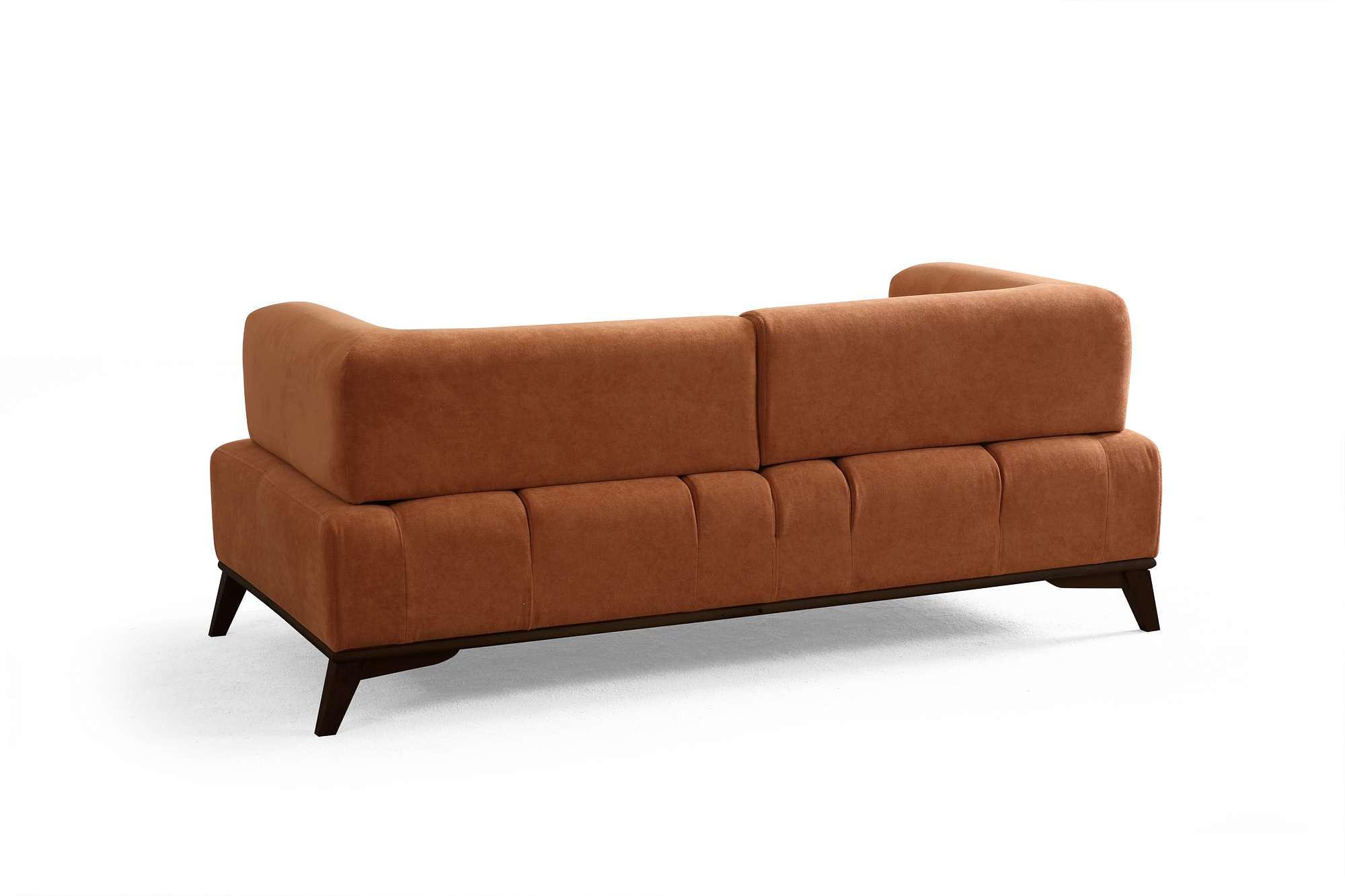 Hera 2 Seater Sofa Polyester Orange Black 5