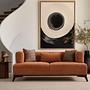 Hera 2 Seater Sofa Polyester Orange Black 1