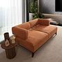 Hera 2 Seater Sofa Polyester Orange Black 2