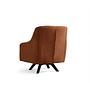 Hera Wingback Chair Polyester Orange Black 5
