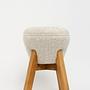 Hermod Hocker Webstoff Creme Walnuss 2
