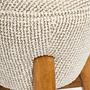 Hermod Stool Woven Fabric Cream Walnut 5