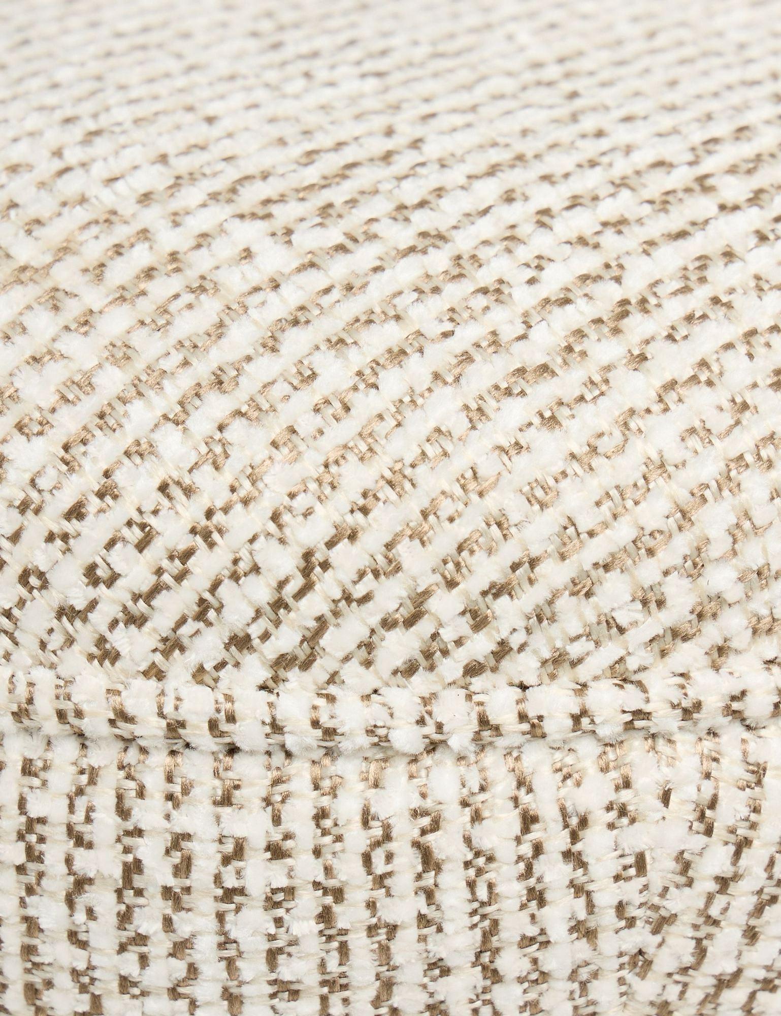 Hermod Hocker Webstoff Creme Walnuss 6