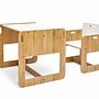 Dove Children's Table Set of 2 MDF White Natural 2