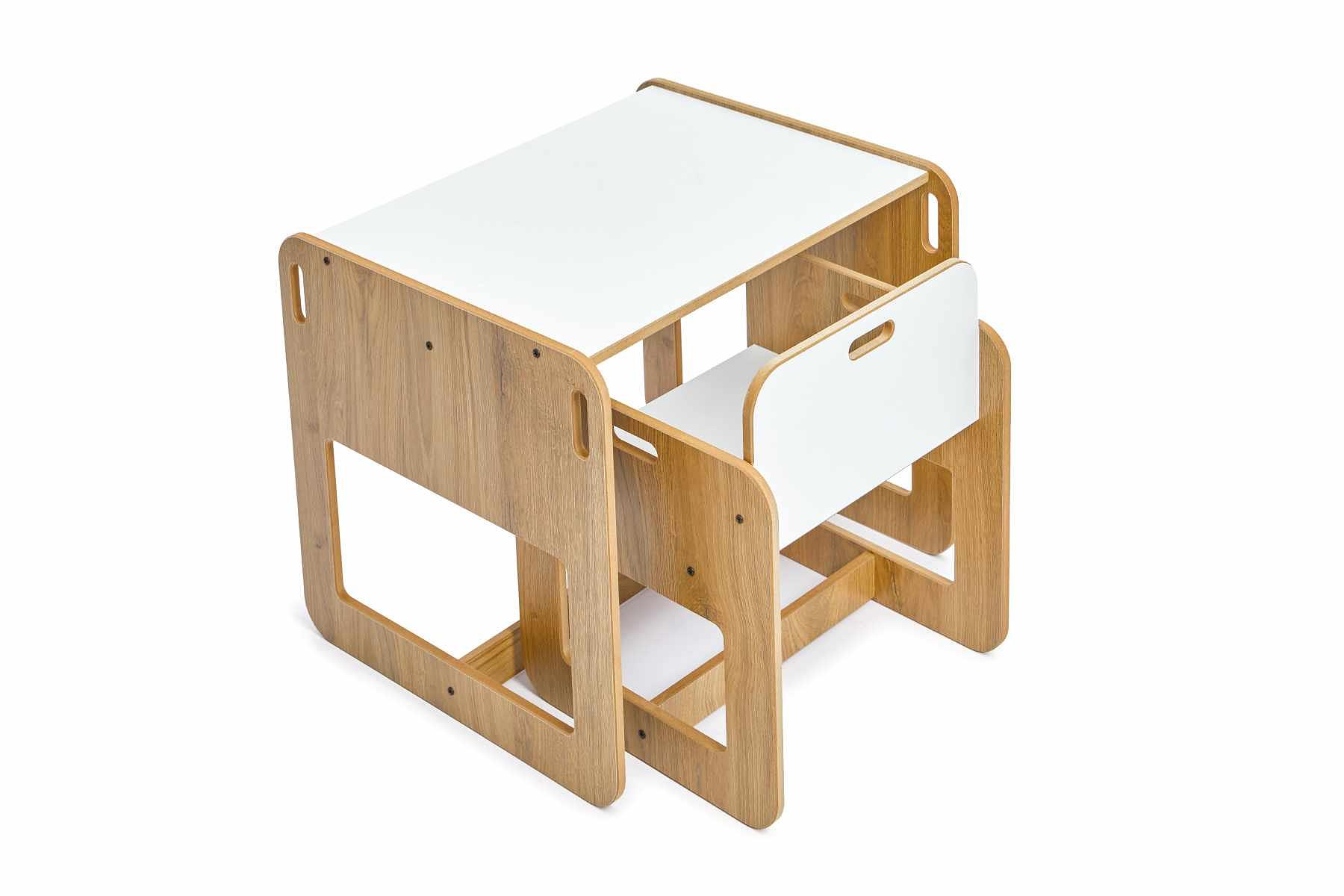 Dove Children's Table Set of 2 MDF White Natural 5