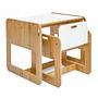 Dove Children's Table Set of 2 MDF White Natural 4