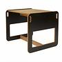Dove 2 Children's table set of 3 MDF Black Natural 7