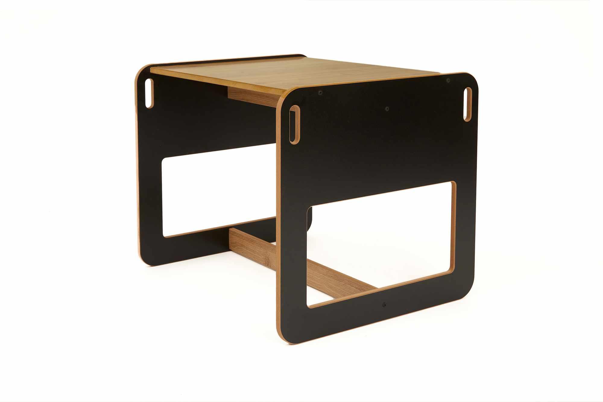 Dove 2 Children's table set of 3 MDF Black Natural 7
