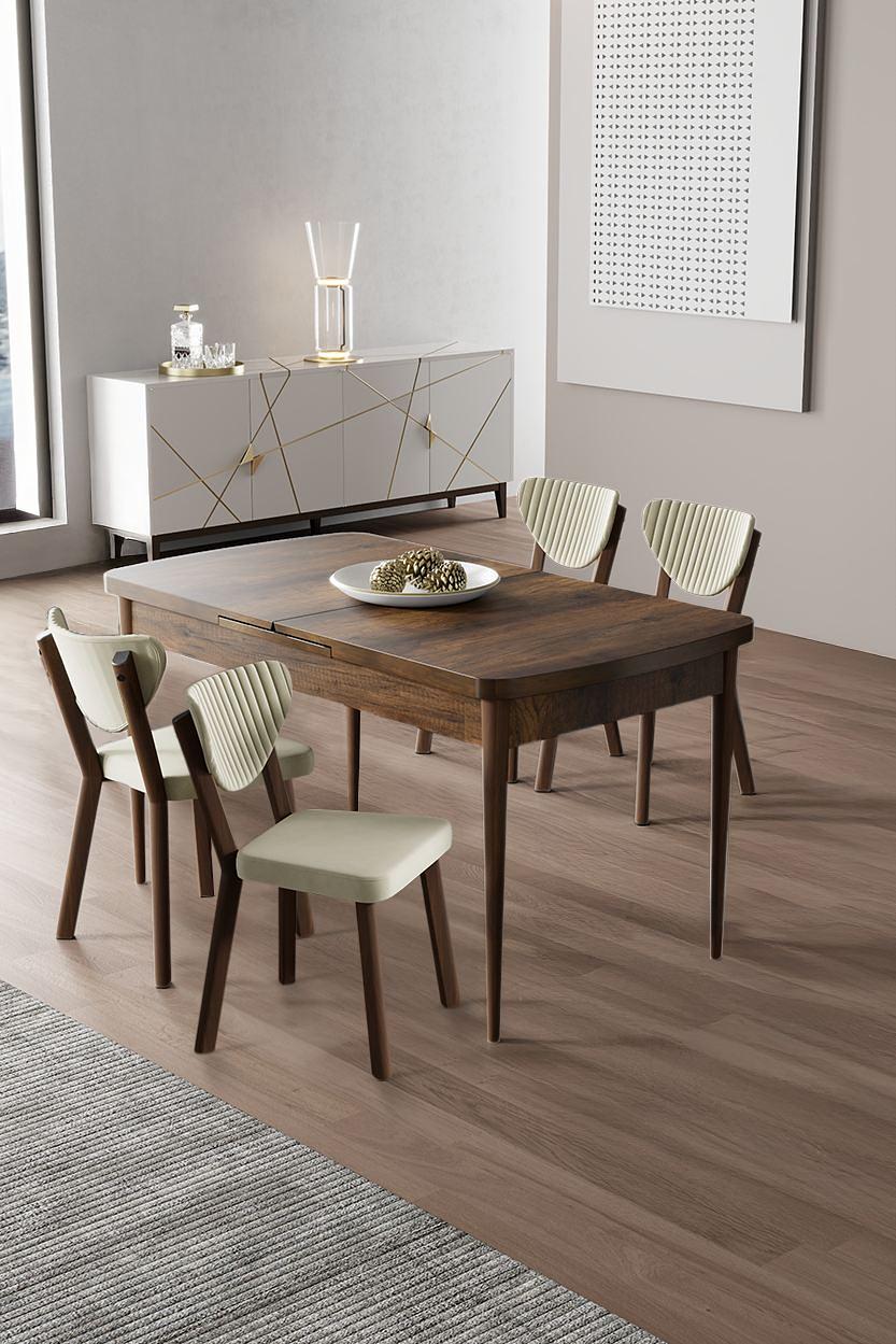 Exve Essgruppe 5er Set Holzwerkstoff Creme Barock 1