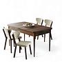 Exve Essgruppe 5er Set Holzwerkstoff Creme Barock 2