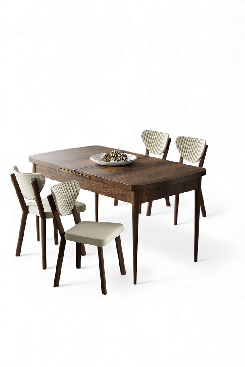 Exve Essgruppe 5er Set Holzwerkstoff Creme Barock 2
