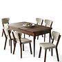 Exve Dining Group 7-piece Set Wood-based Material Cream Baroque 0