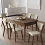 Exve Dining Group 7-piece Set Wood-based Material Cream Baroque 1