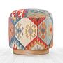 Ferruz Stool Cotton Linen Multicolored 4
