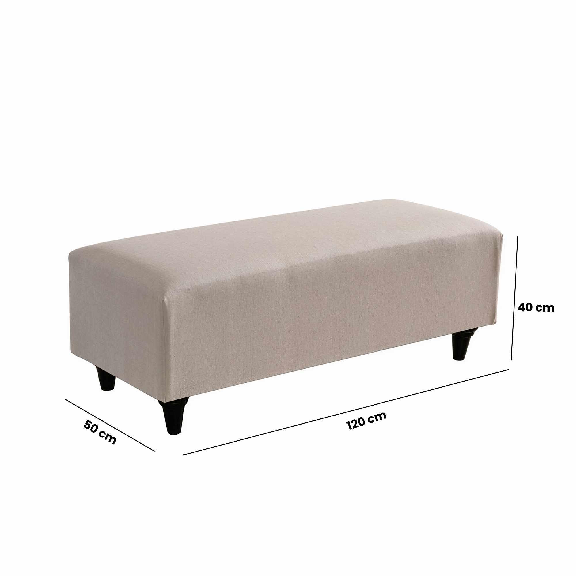 Flavia Pouf Linen Beige 5