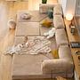 Kanyon Corner Sofa Bed Corduroy Beige 5