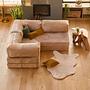 Kanyon Corner Sofa Bed Corduroy Beige 8