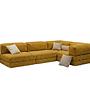 Kanyon Corner Sofa Bed Corduroy Mustard Yellow 0