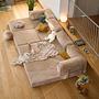 Kanyon Corner Sofa Bed Corduroy Beige 6