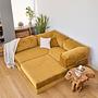 Kanyon Eckschlafsofa Cord Senfgelb 2