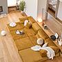 Kanyon Corner Sofa Bed Corduroy Mustard Yellow 10