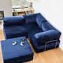 Kanyon Eckschlafsofa Cord Dunkelblau 2