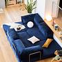 Kanyon Corner Sofa Bed Corduroy Dark Blue 5
