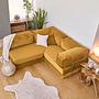 Kanyon Eckschlafsofa Cord Senfgelb 1