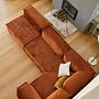 Kanyon Eckschlafsofa Cord Ziegelrot 2
