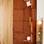 Kanyon Corner Sofa Bed Corduroy Brick Red 5