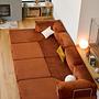 Kanyon Eckschlafsofa Cord Ziegelrot 9