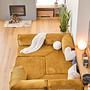 Kanyon Corner Sofa Bed Corduroy Mustard Yellow 4