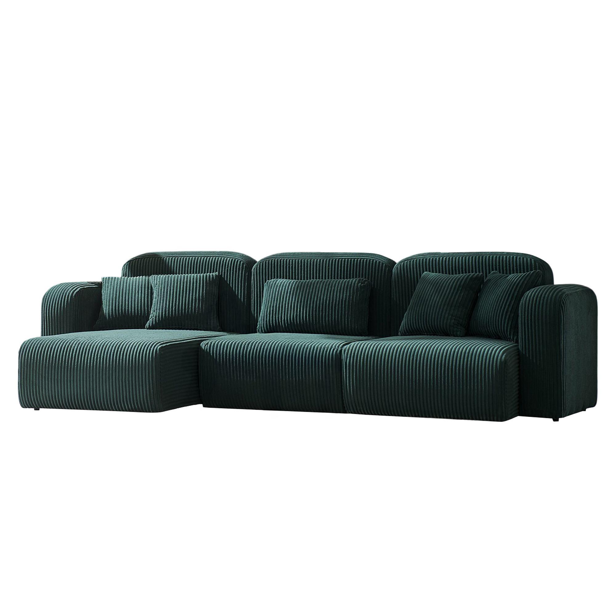 Kuba Ecksofa Samt Grün 5