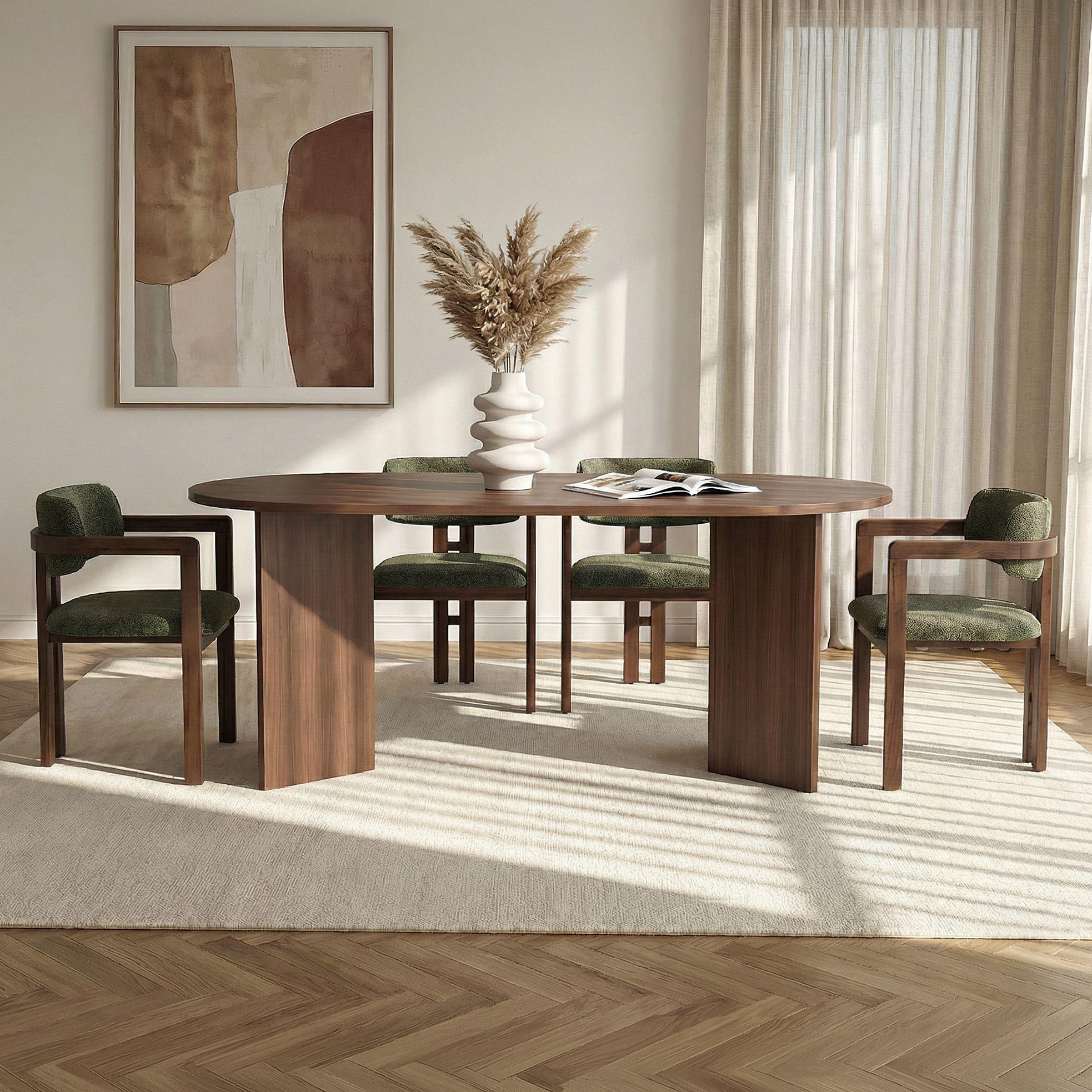 Meridia 4 Essgruppe 5er Set Holzwerkstoff Buchenholz Grün 2