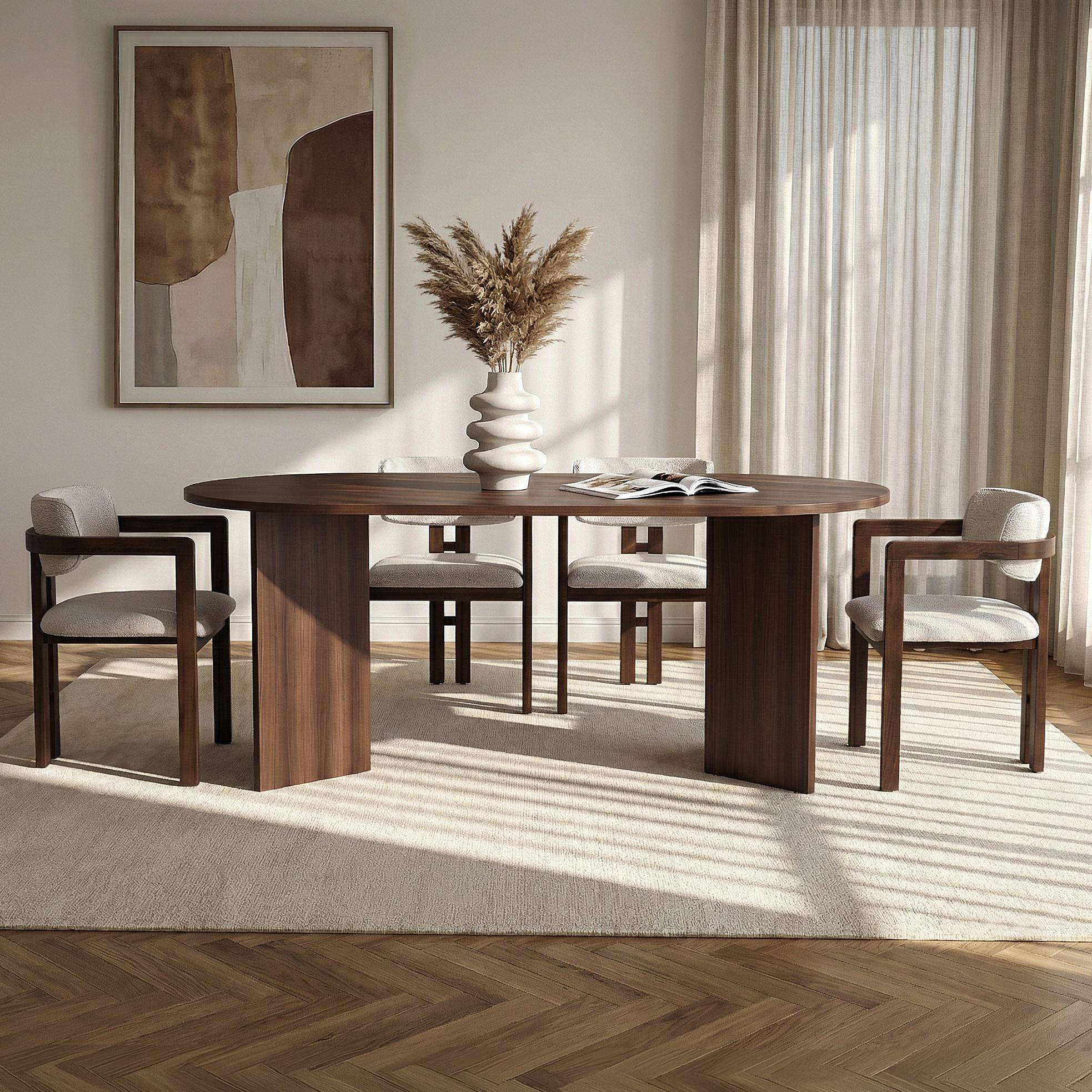 Meridia 4 Dining Group 5-piece Set Wood-based Material Beech Wood White 2