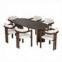 Meridia 6 Dining Group 7-piece Set Wood-based Material Beech Wood White 0
