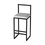 Nordisch Barhocker Metall Creme 0