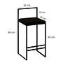 Nordisch Barhocker Metall Creme 5