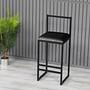 Nordic Bar Stool Metal Black 1