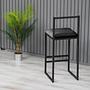 Nordic Bar Stool Metal Black 3
