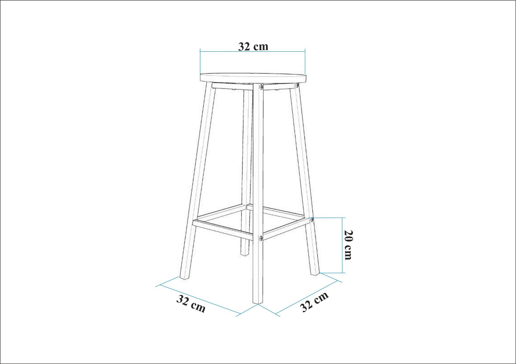 Mora Stool Wood-based Material Black 6