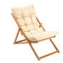 Gartenstuhl Buchenholz Massiv Braun Creme 2