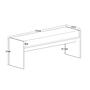 Perle Sitzbank Holzwerkstoff Weiß 5