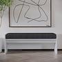 Perle Bench Wood-based Material White 2