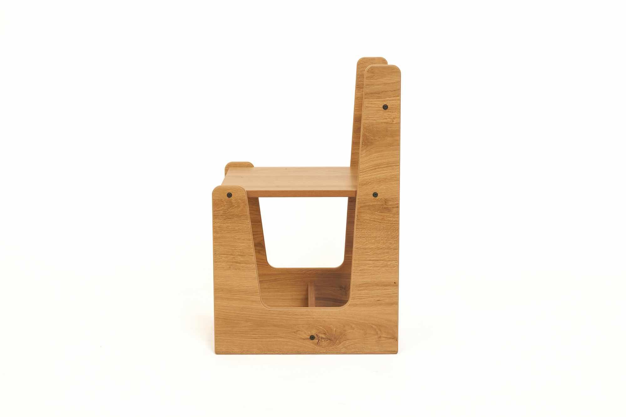 Phönix children's table set of 3 MDF White Natural 2